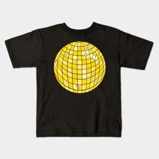 Yellow Disco Ball Kids T-Shirt